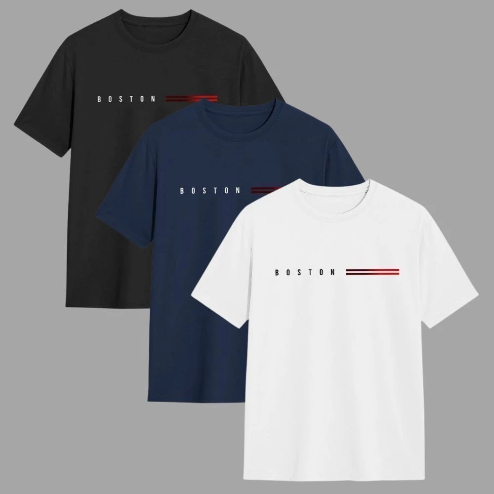Kit 3 Camisetas Masculina 100% Algodão Gola Redonda Fio 30.1 Envio Imediato Varias Cores Oferta - Imagem 2