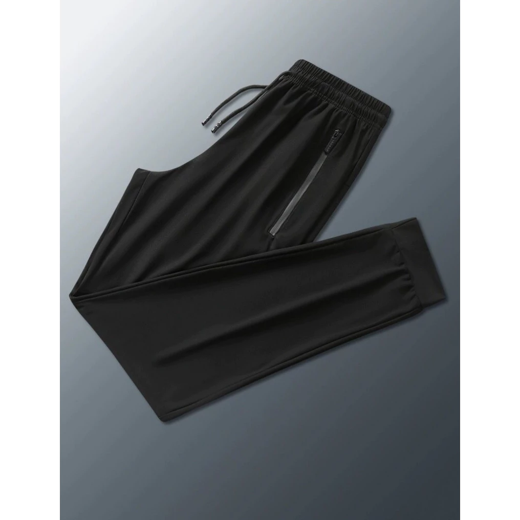 Calça Jogger Preta Masculina Dry Fit Com Fitas Esportiva - Imagem 6