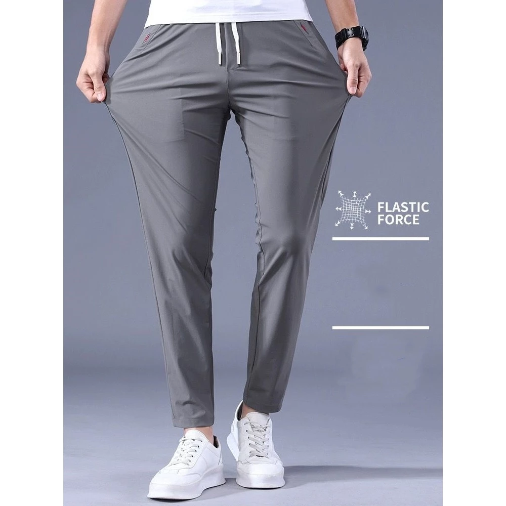 Calça Jogger Preta Masculina Dry Fit Com Fitas Esportiva - Imagem 3