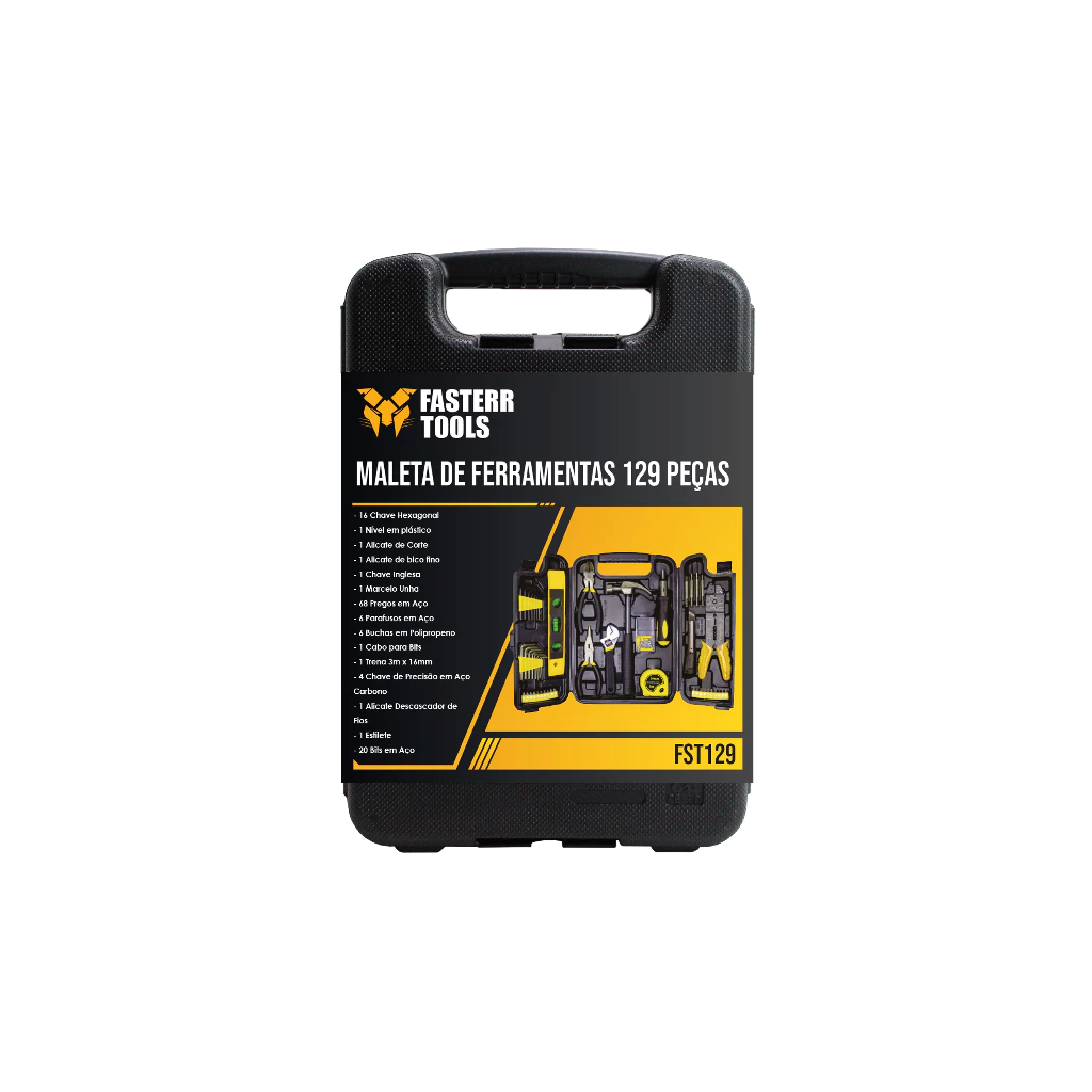Kit Completo de Ferramentas 129 Peças com Maleta Organizadora- Fasterr - Imagem 2