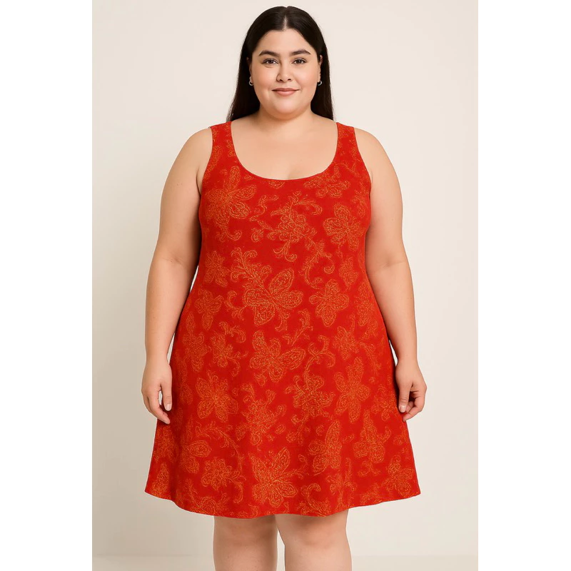 Vestido Plus Size gg3 malha fria vestidos soltinhos - Imagem 7