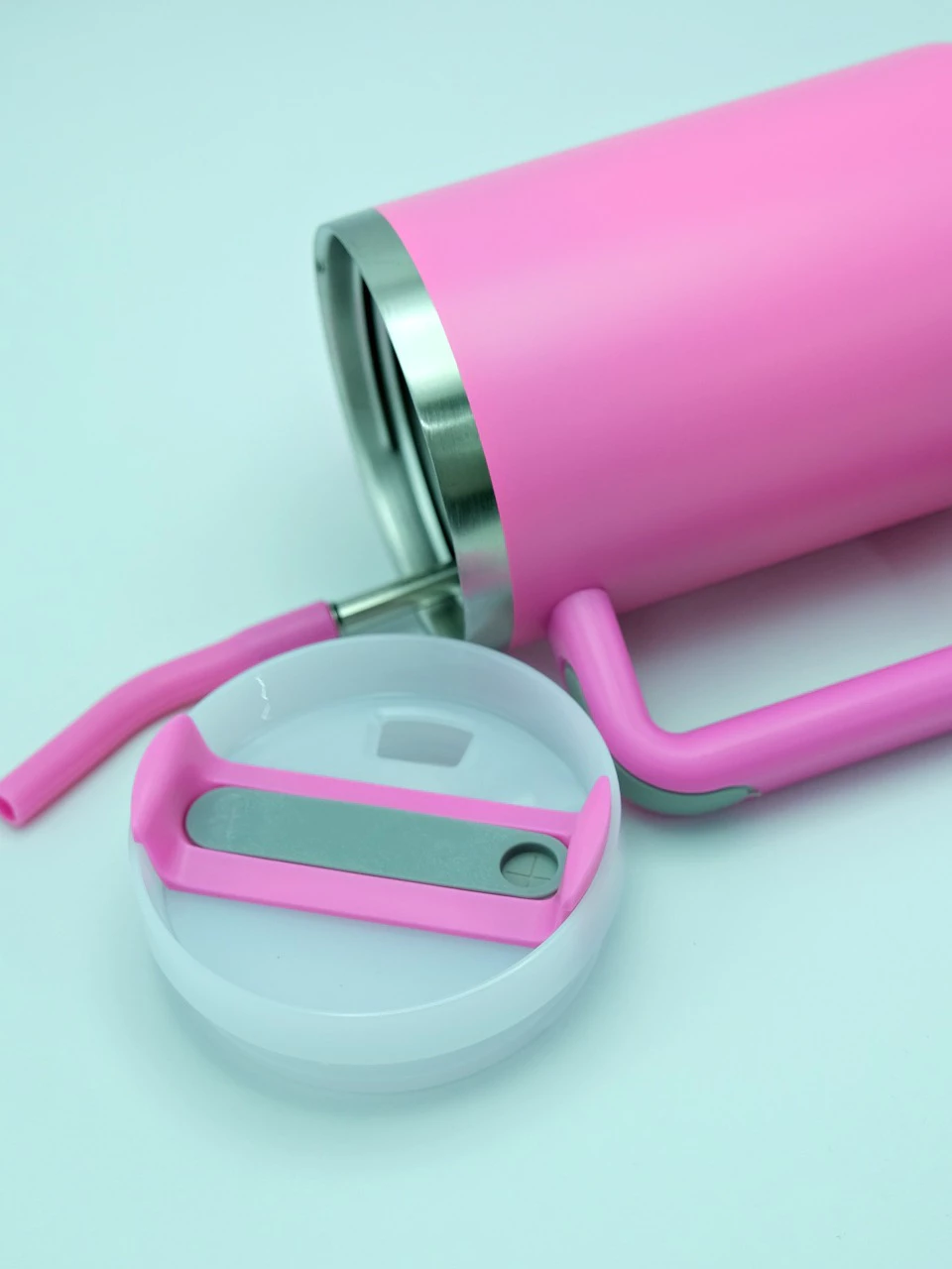 Copo Térmico Inox Alça Flip Straw com canudo de Metal 1200ml - Imagem 4