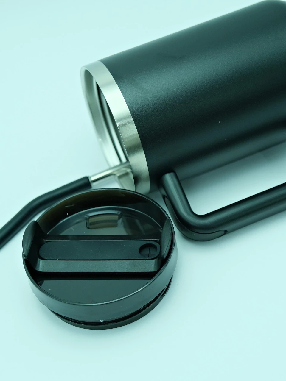 Copo Térmico Inox Alça Flip Straw com canudo de Metal 1200ml - Imagem 8