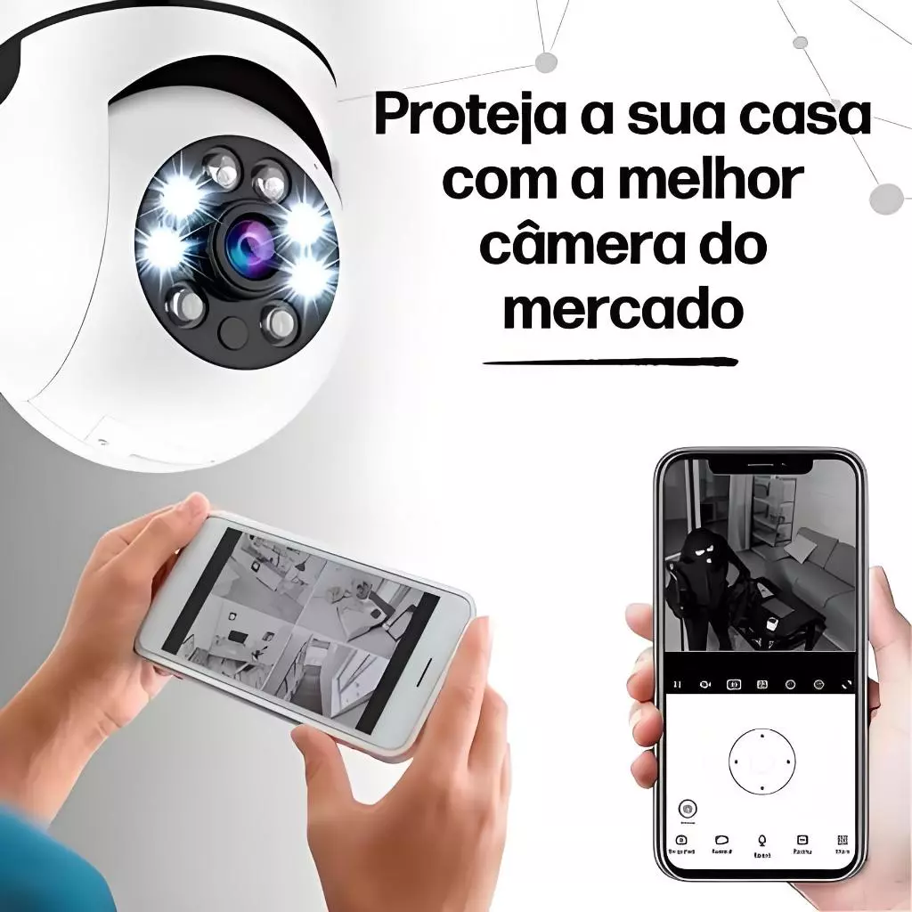 Kit 2 Câmera Segurança Prova D'água Infravermelho Lâmpada Externa 360 Sem Fio Wifi 2.4G G4 - Imagem 5