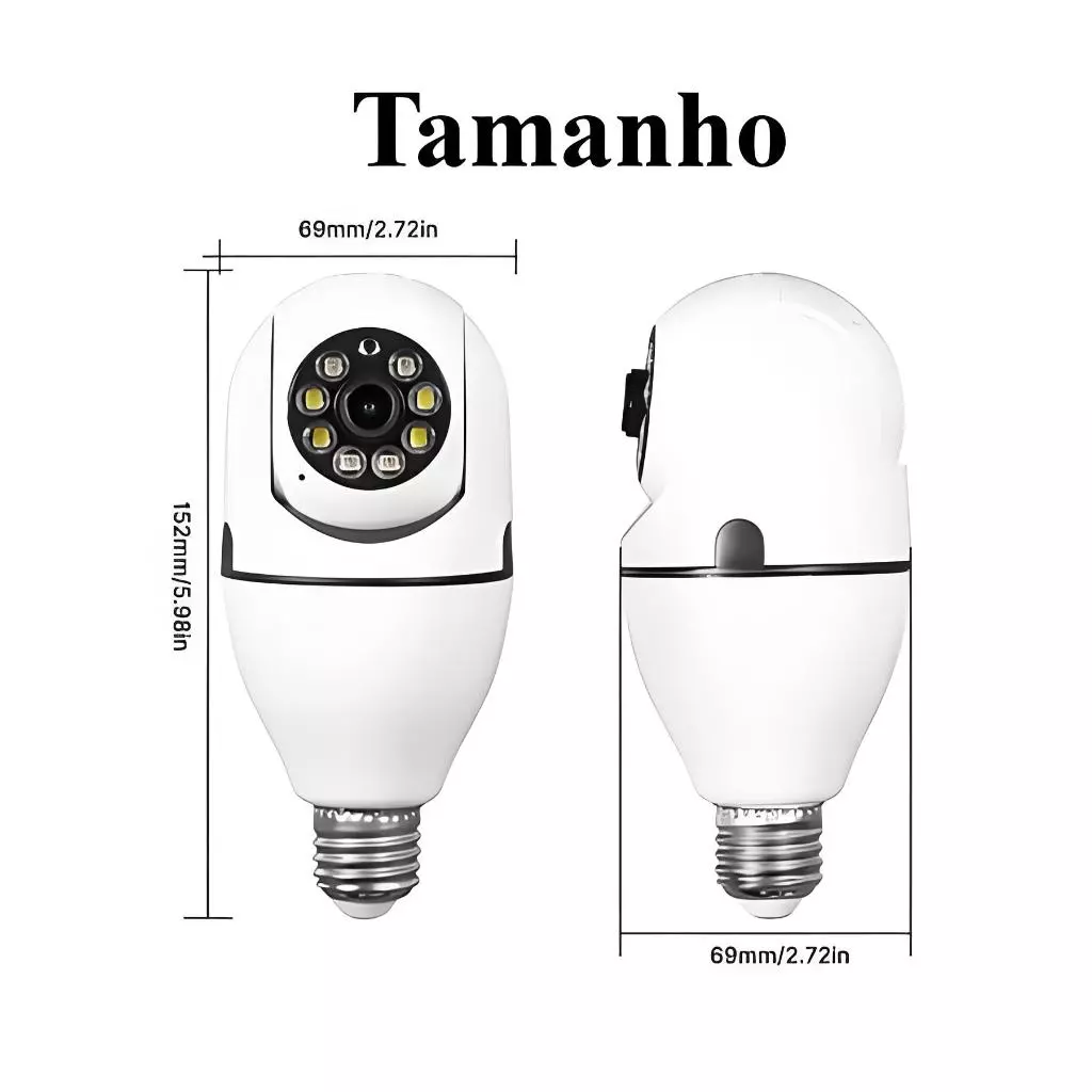 Kit 2 Câmera Segurança Prova D'água Infravermelho Lâmpada Externa 360 Sem Fio Wifi 2.4G G4 - Imagem 2