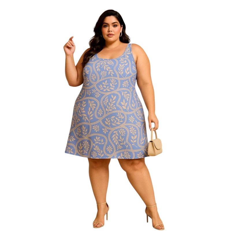 Vestido Plus Size gg3 malha fria vestidos soltinhos - Imagem 3