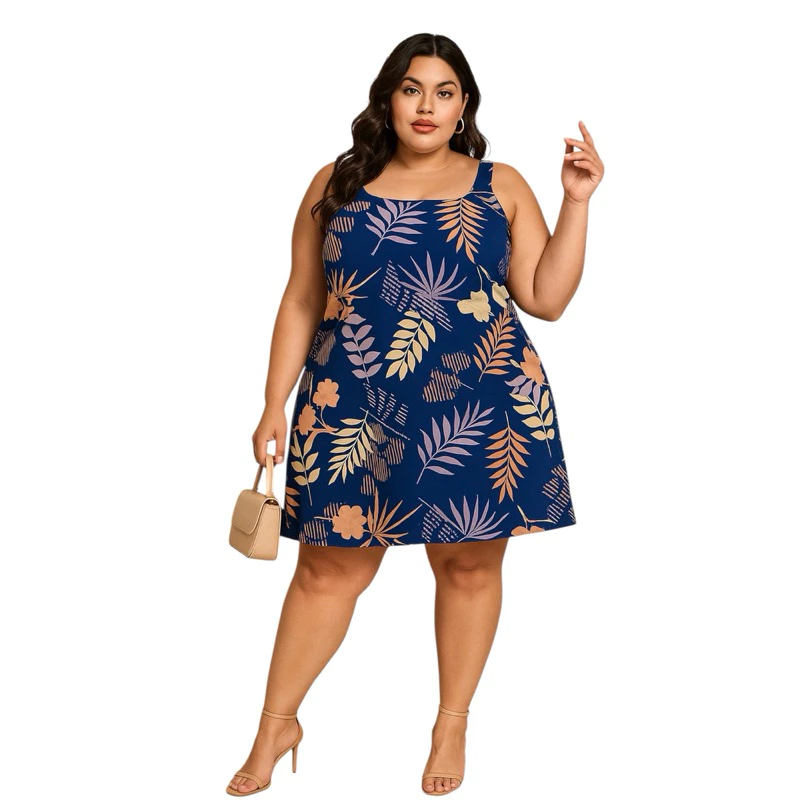 Vestido Plus Size gg3 malha fria vestidos soltinhos - Imagem 5