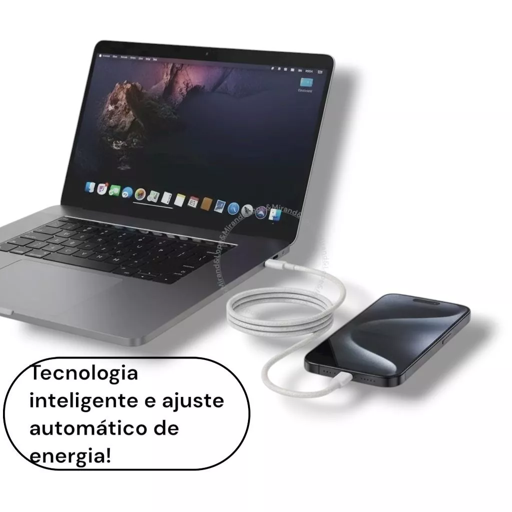 Kit Carregador Turbo De iPhone Fonte com Cabo Carregamento Rápido 35W - Imagem 5