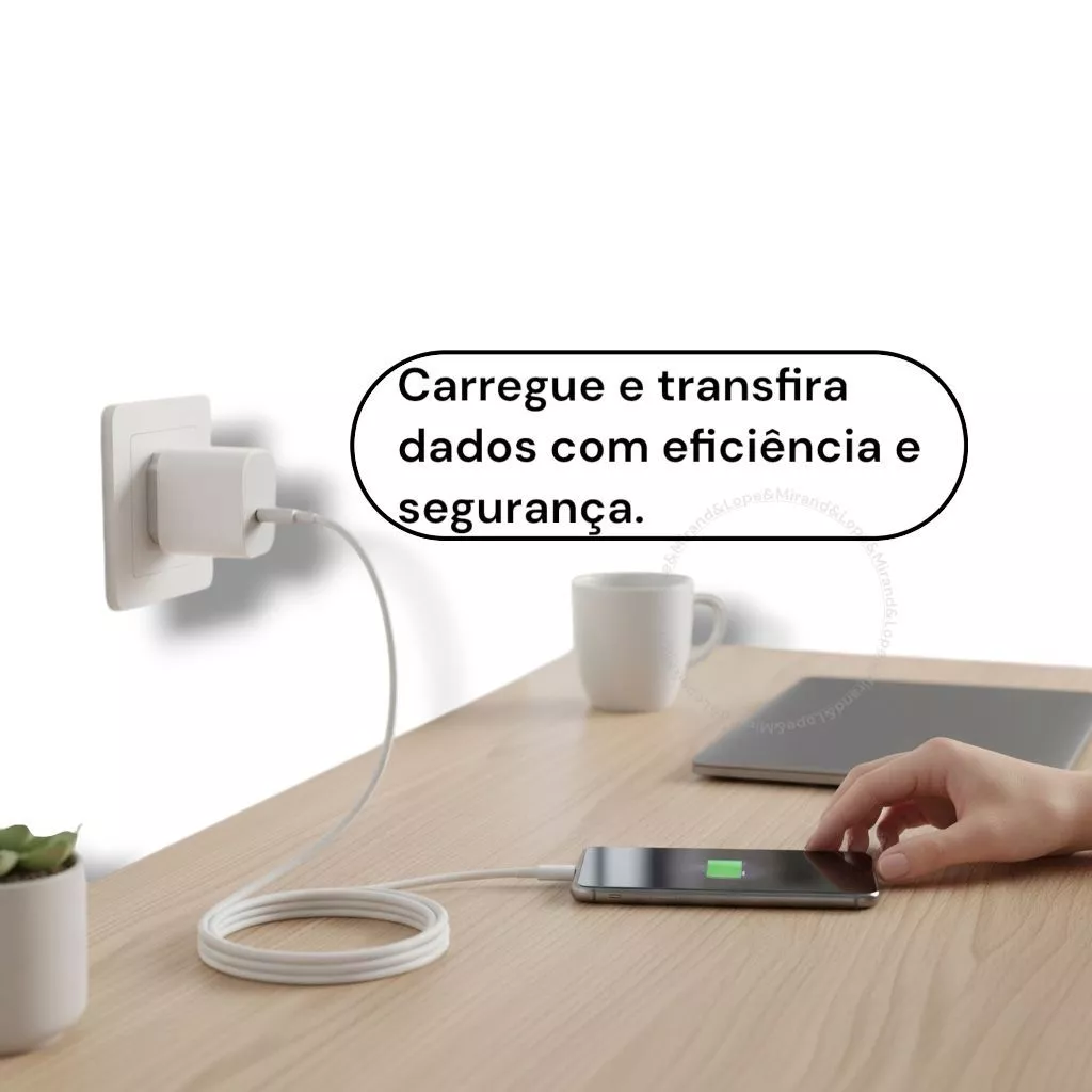 Kit Carregador Turbo De iPhone Fonte com Cabo Carregamento Rápido 35W - Imagem 2