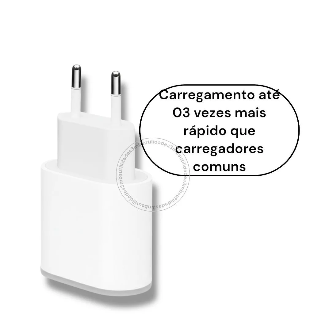 Kit Carregador Turbo De iPhone Fonte com Cabo Carregamento Rápido 35W - Imagem 4