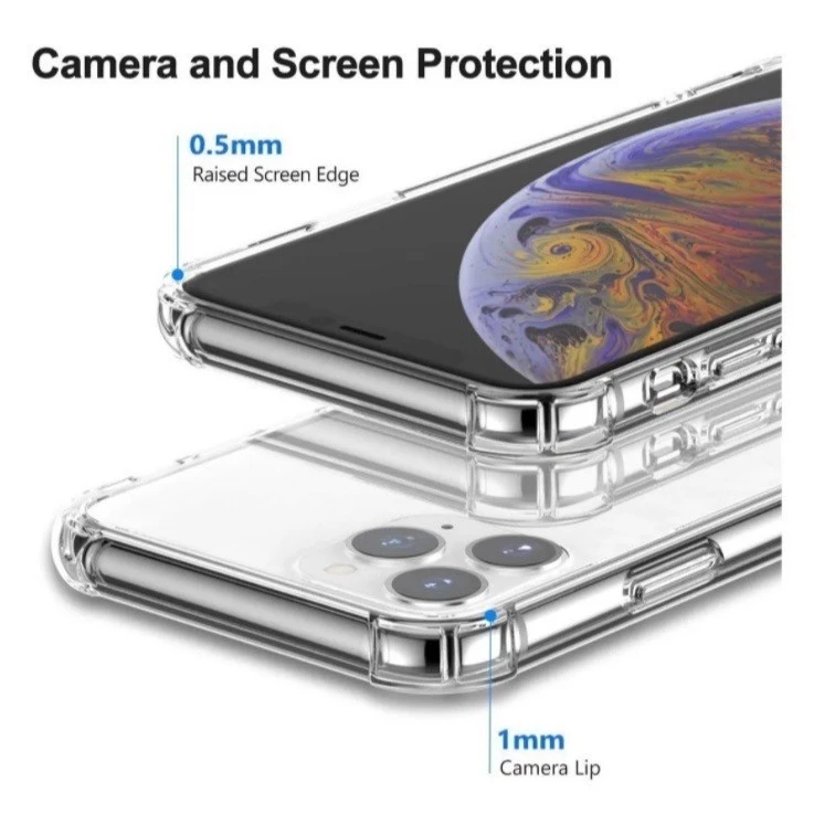 Kit 2 Capinha Para Iphone Anti Impacto Transparente Tpu Para IPhone 11 12 13 14 15 16 Pronto Entrega - Imagem 5