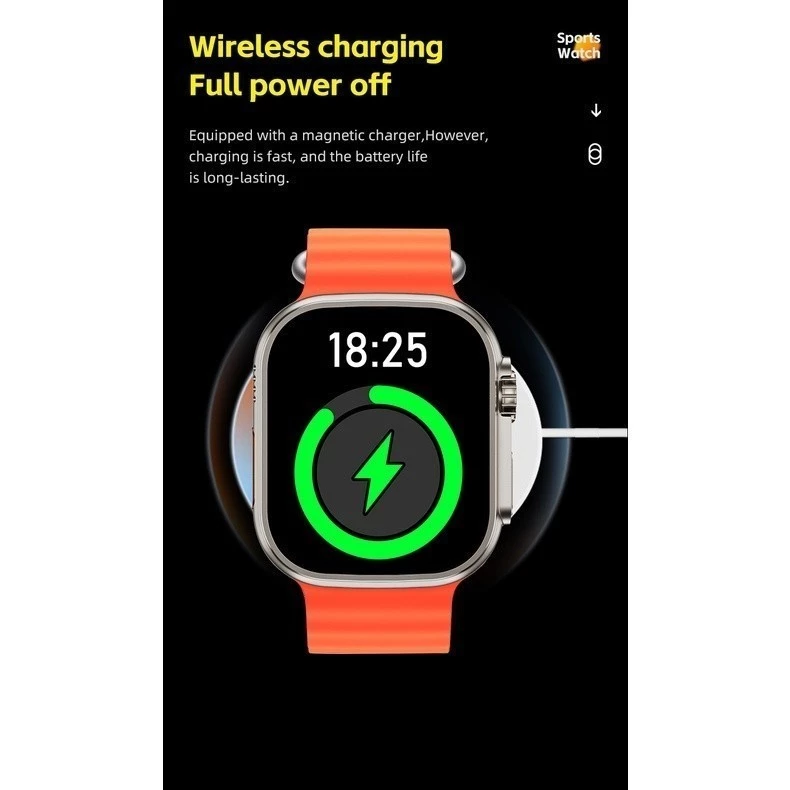 Nova Série 8 Relógio T800 Ultra Smart Watch Esportivo Sem Fio À Prova D'água T800 Ultra2 MAX - Imagem 4