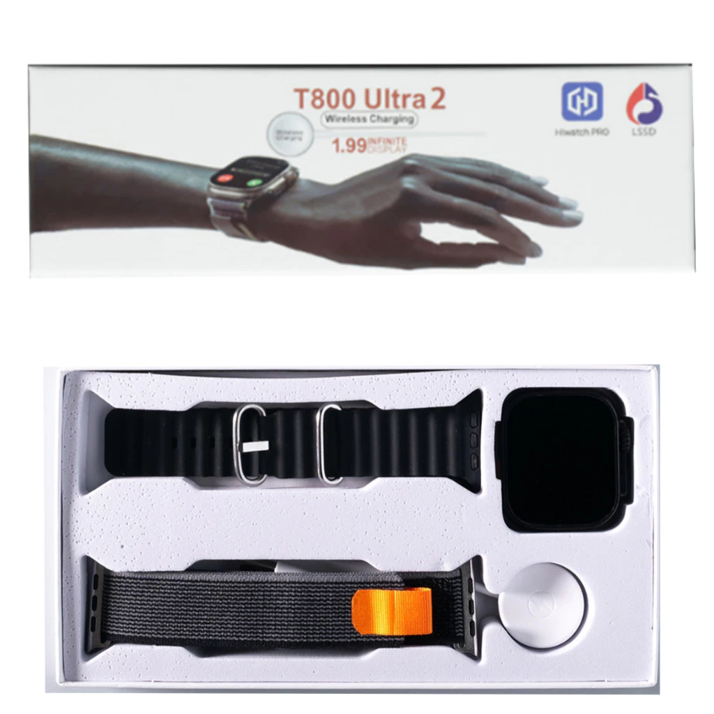 Nova Série 8 Relógio T800 Ultra Smart Watch Esportivo Sem Fio À Prova D'água T800 Ultra2 MAX - Imagem 2