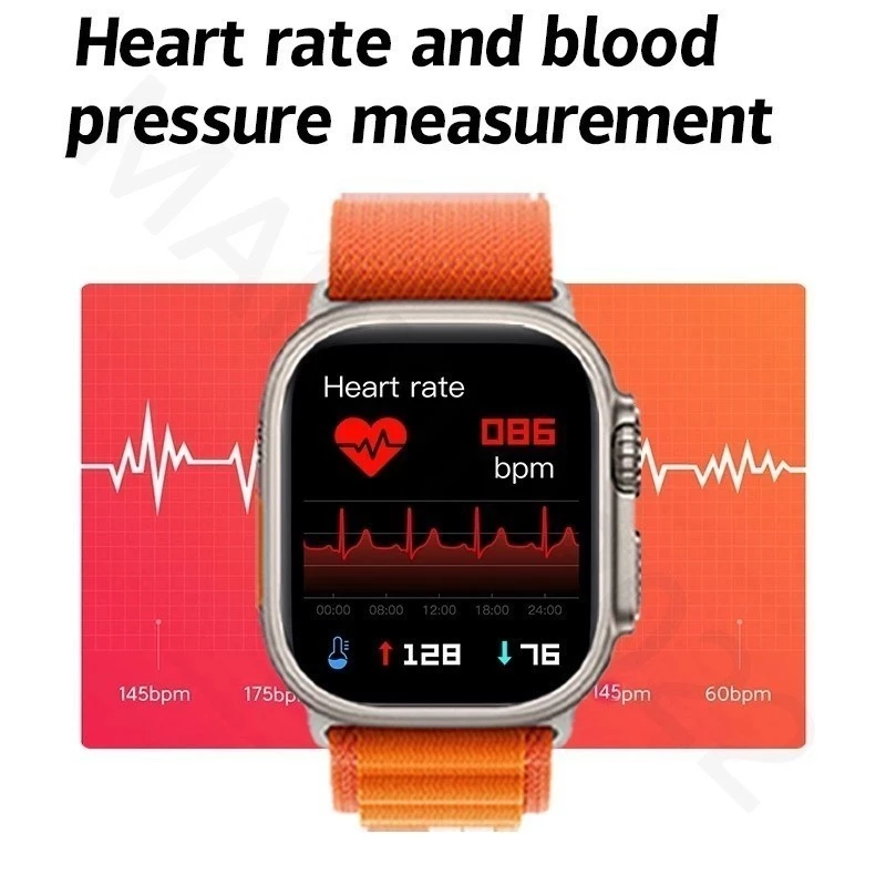Nova Série 8 Relógio T800 Ultra Smart Watch Esportivo Sem Fio À Prova D'água T800 Ultra2 MAX - Imagem 7