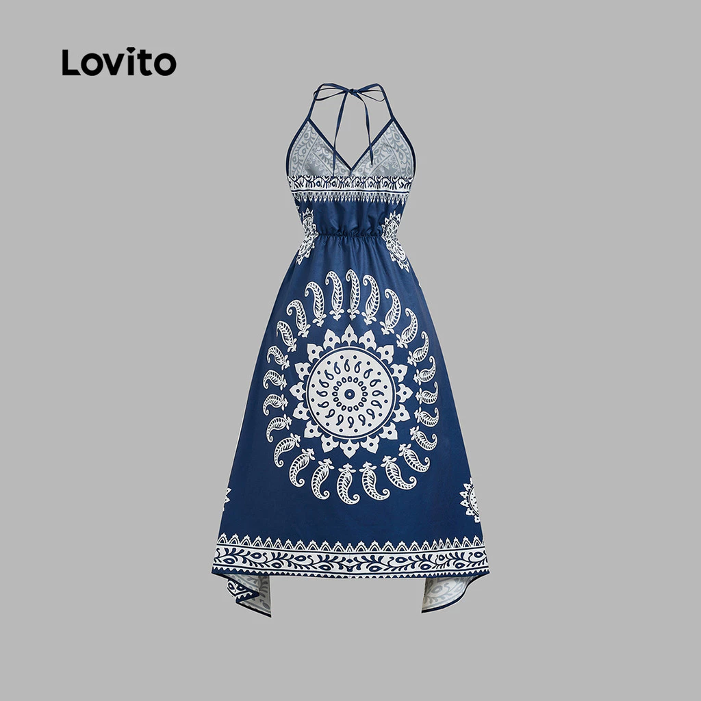 Lovito Vestido Boho Vestido Primavera/verão para Mulheres LBL32337 - Imagem 4