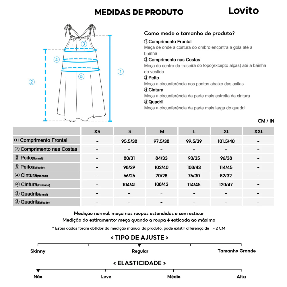 Lovito Vestido Boho Vestido Primavera/verão para Mulheres LBL32337 - Imagem 2