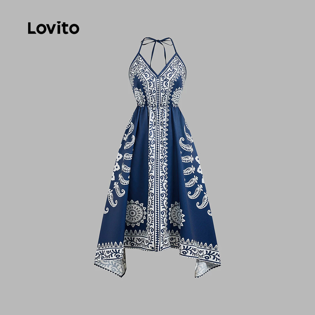 Lovito Vestido Boho Vestido Primavera/verão para Mulheres LBL32337 - Imagem 5